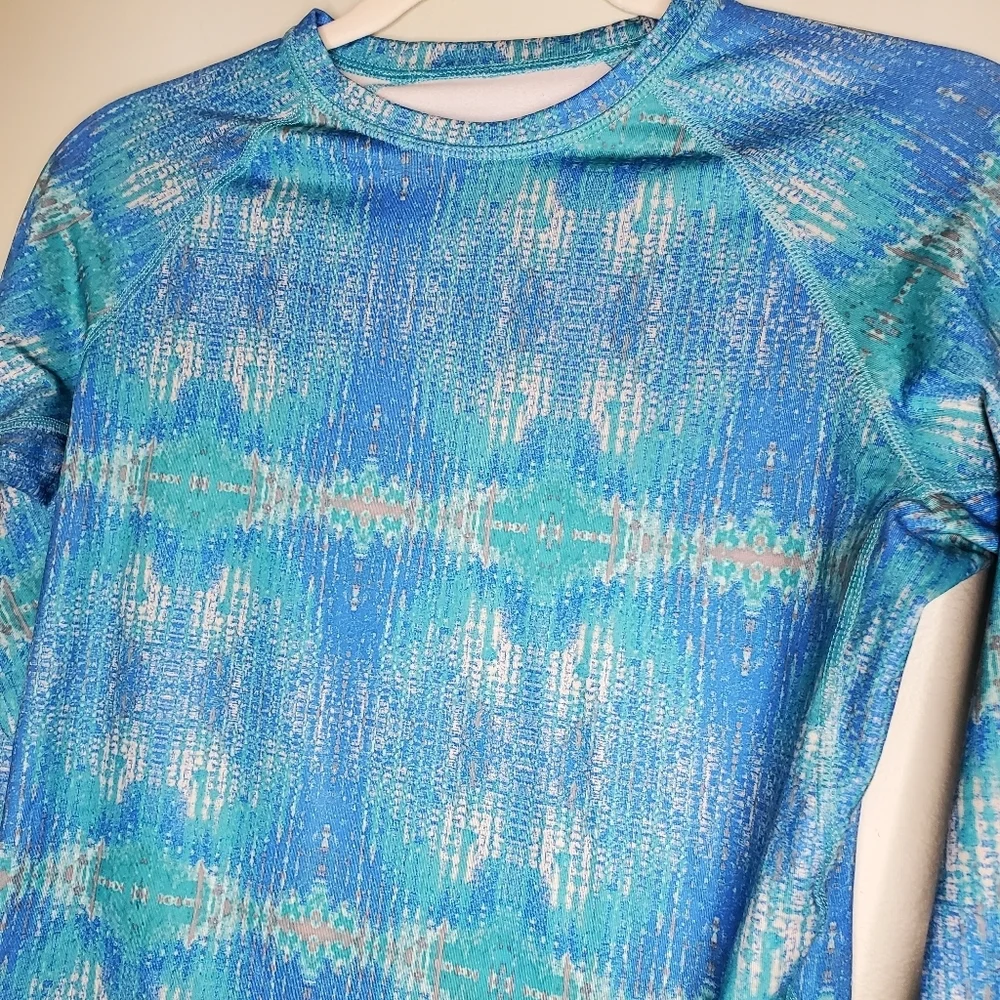 Nike Pro Combat Fitted Long Sleeve Top Size Medium Blue - Picture 2 of 5